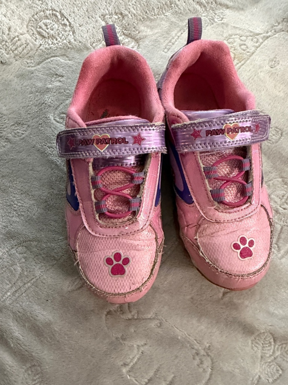 Paw Patrol Girls Pink and Purple Light-Up Sneakers